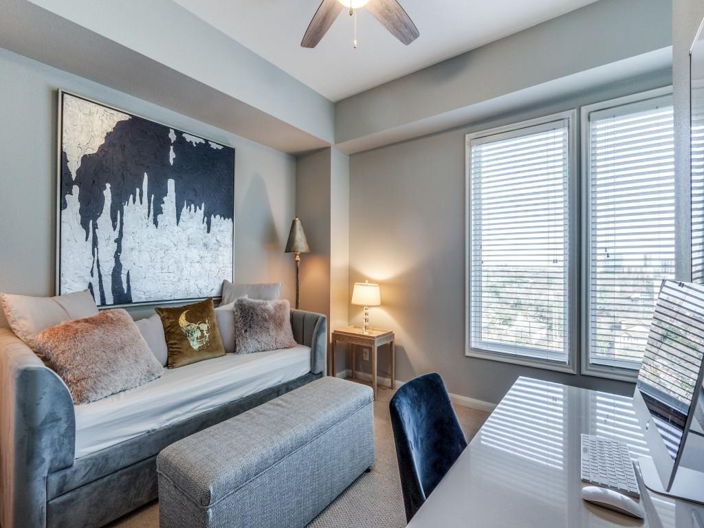 legant living room with wall-mounted TV in 77079 Luxury Apartments, upscale apartments in West Houston.